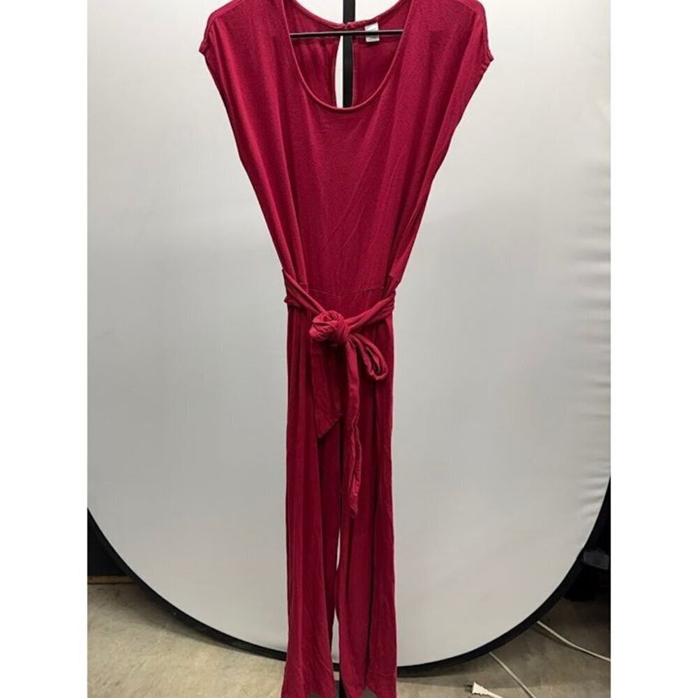 Old Navy Berry Tie Sleeveless Jumpsuit